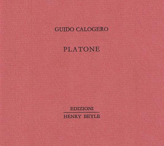 Platone - Guido Calogero - copertina