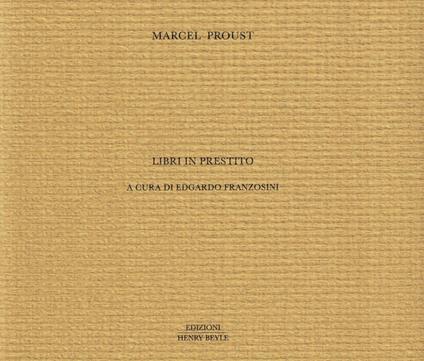 Libri in prestito - Marcel Proust - copertina