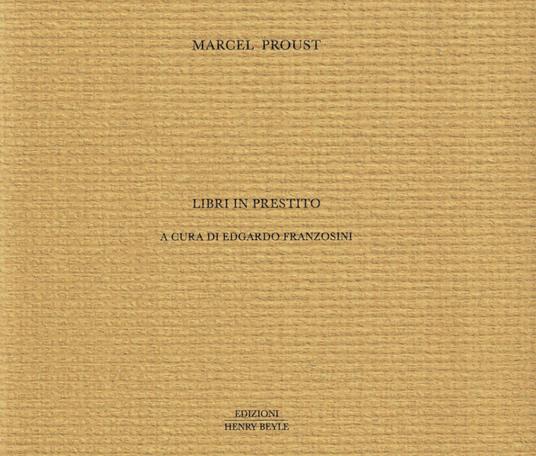 Libri in prestito - Marcel Proust - copertina