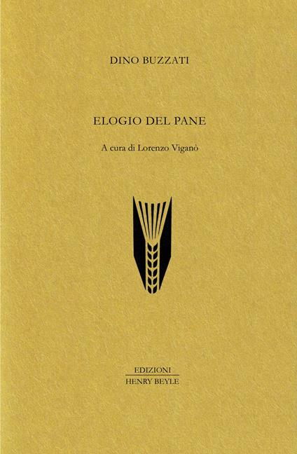 Elogio del pane - Dino Buzzati - copertina