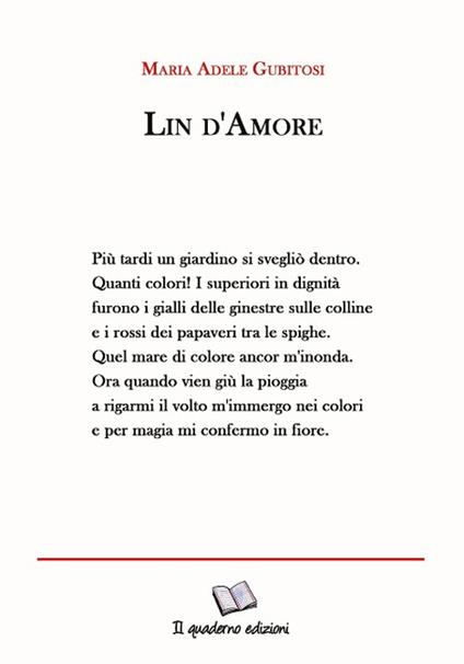 Lin d'amore - Maria Adele Gubitosi - copertina