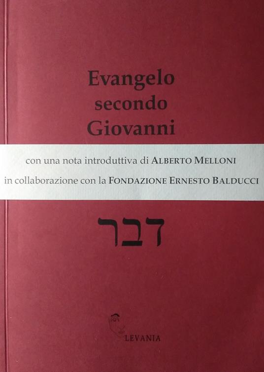 Evangelo secondo Giovanni - copertina