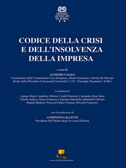 Codice della crisi e dell'insolvenza della impresa - copertina