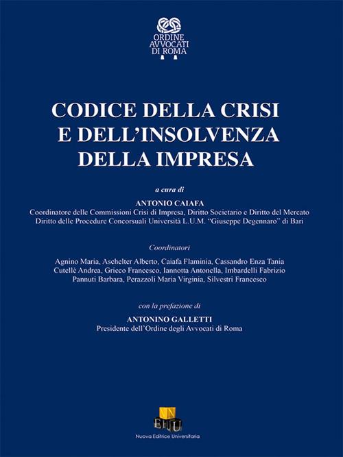 Codice della crisi e dell'insolvenza della impresa - copertina