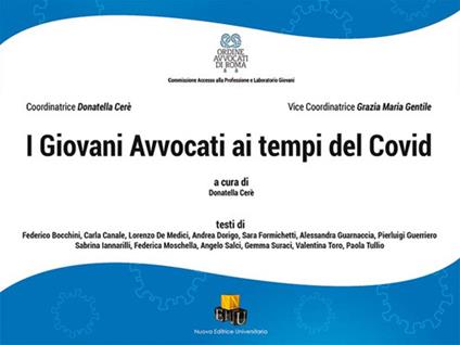 I giovani avvocati ai tempi del Covid - copertina