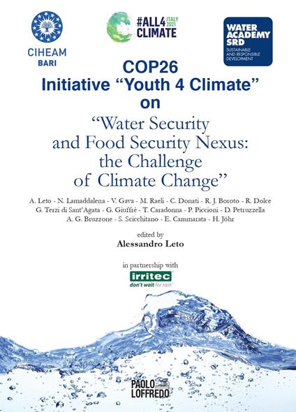 COP26 Initiative «Youth 4 Climate». Water security and food security nexus: the challenge of climate change - copertina