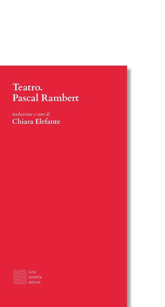 Teatro - Pascal Rambert - copertina