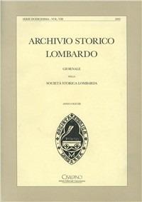 Archivio storico lombardo. Giornale della Società storica lombarda (2002). Vol. 8 - copertina