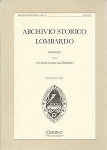 Archivio storico lombardo. Giornale della Società storica lombarda. Vol. 5 - copertina