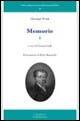 Memorie. Vol. 1 - Giuseppe Frank - copertina