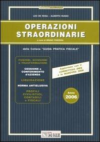 Operazioni straordinarie - Leo De Rosa,Alberto Russo,Michele Iori - copertina