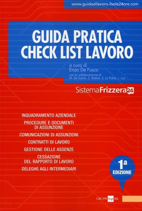 Check list lavoro - copertina