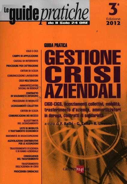 Guida pratica gestione delle crisi aziendali 2012 - copertina