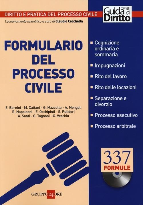 Formulario del processo civile. Con CD-ROM - copertina