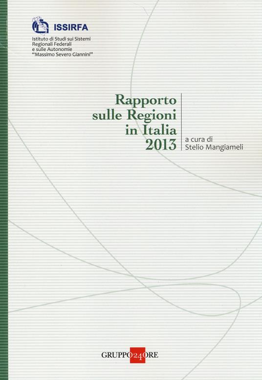 Rapporto sulle regioni in Italia 2013 - copertina
