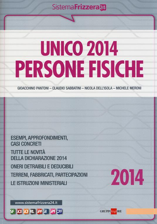  Unico 2014. Persone fisiche - copertina