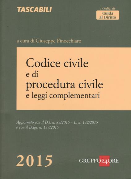 Codice civile e di procedura civile e leggi complementari - copertina