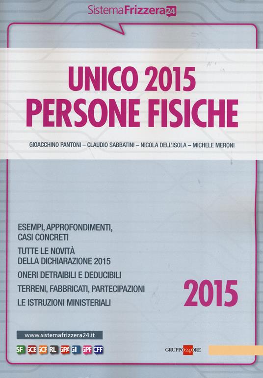 Unico 2015. Persone fisiche - copertina