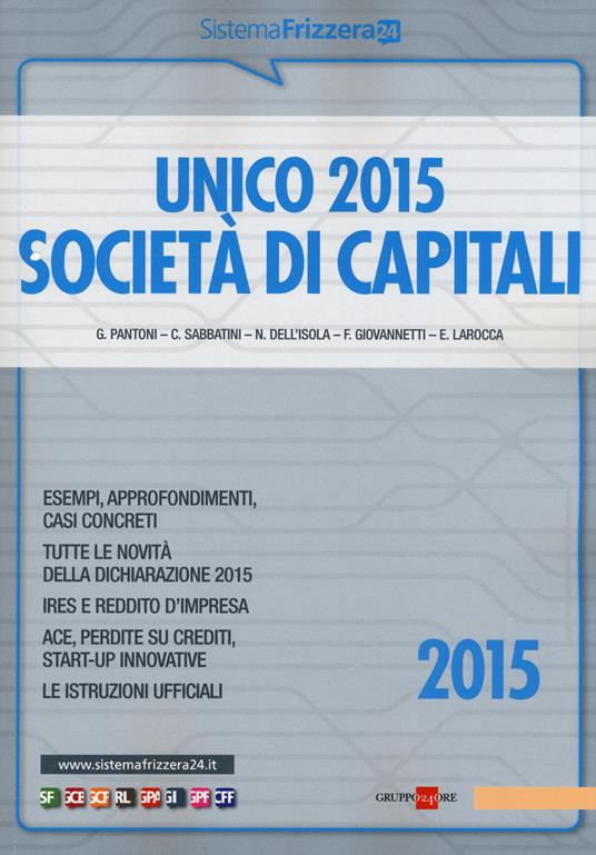 Unico 2015. Società di capitali - copertina