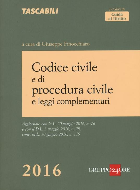 Codice civile e di procedura civile e leggi complementari - copertina