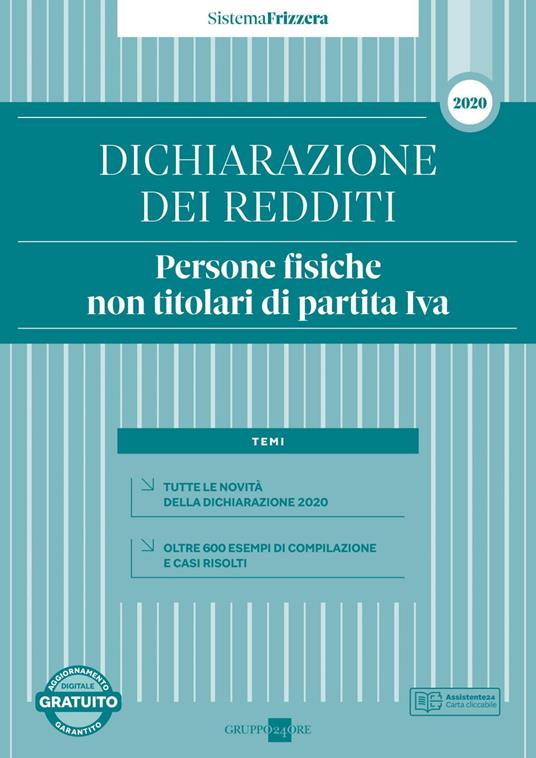 Dichiarazione dei redditi 2020. Persone fisiche non titolari di partita Iva - Andrea Cirrincione - copertina