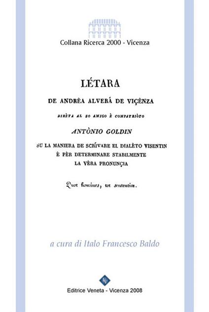 Létara de Andrea Alverà de Vicenza - Andrea Alverà,Italo Francesco Baldo - ebook