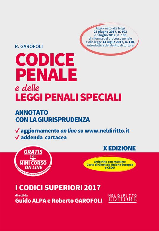 Codice penale e delle leggi penali speciali. Annotato con la giurisprudenza. Con Contenuto digitale per accesso online - Roberto Garofoli - copertina