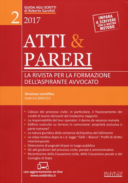 Atti & pareri. Vol. 2 - copertina