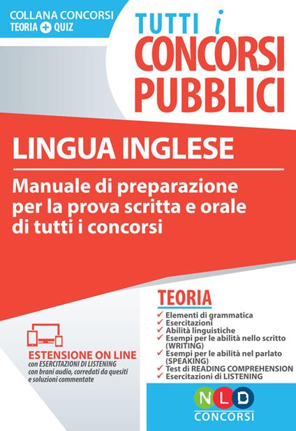 Lingua inglese. Manuale di preparazione per la prova scritta e orale di tutti i concorsi. Con Contenuto digitale per accesso online - copertina