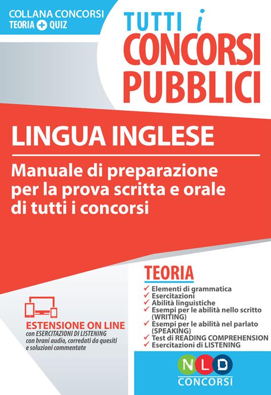 Lingua inglese. Manuale di preparazione per la prova scritta e orale di tutti i concorsi. Con Contenuto digitale per accesso online - copertina