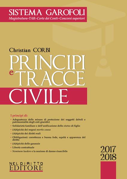Principi e tracce civile - Christian Corbi - copertina