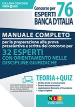 Preparazione al concorso per 76 esperti di banca d'Italia. Manuale completo. Con Contenuto digitale per accesso on line