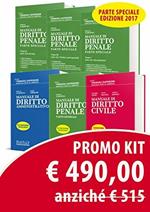 Kit 3 manuali superiori: Manuale di diritto civile-Manuale di diritto penale parte generale-Manuale di diritto penale parte speciale 2017