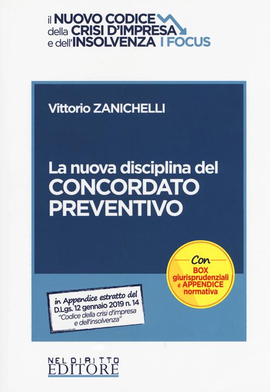 La nuova disciplina del concordato preventivo - Vittorio Zanichelli - copertina