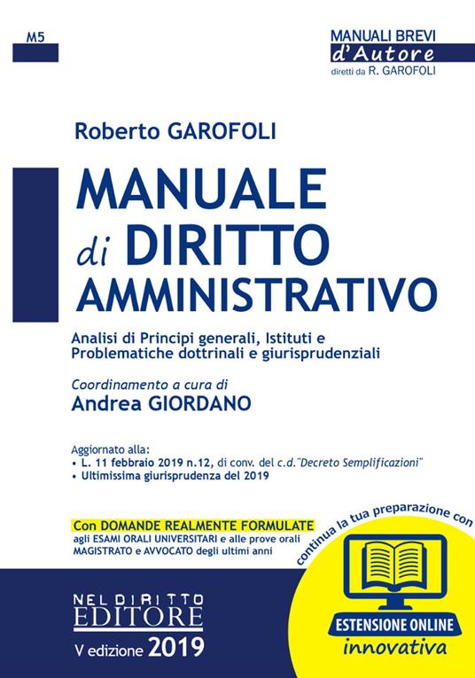 Manuale di diritto amministrativo. Con espansione online - Roberto Garofoli - copertina