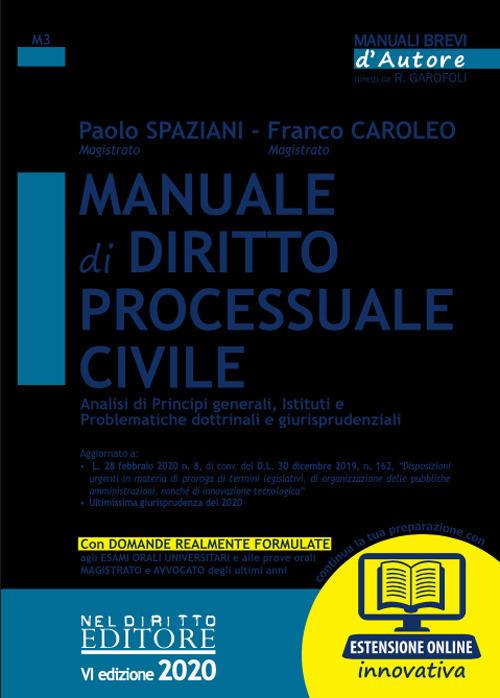 Manuale di diritto processuale civile. Con espansione online - Paolo Spaziani,Franco Caroleo - copertina