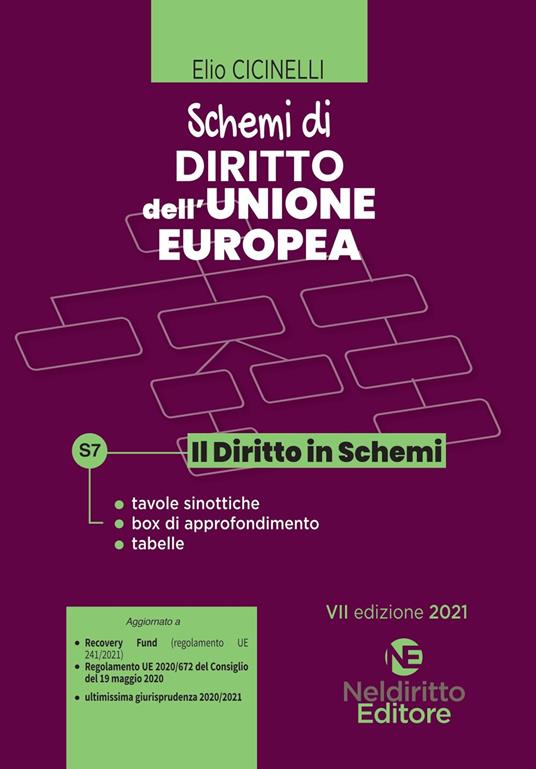 Schemi di diritto dell'Unione Europea - Elio Cicinelli - copertina