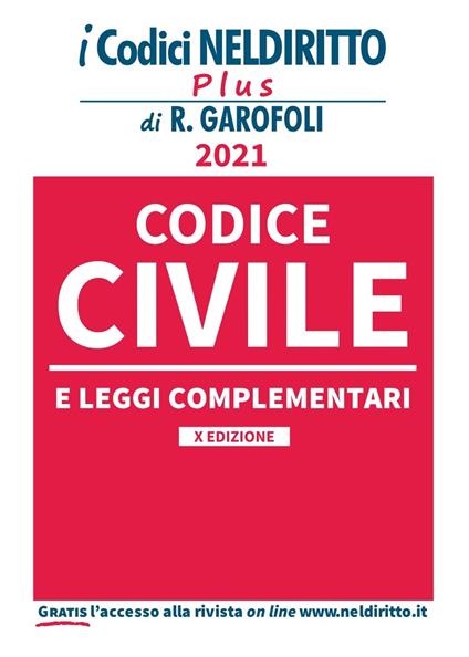 Codice civile e leggi complementari - copertina