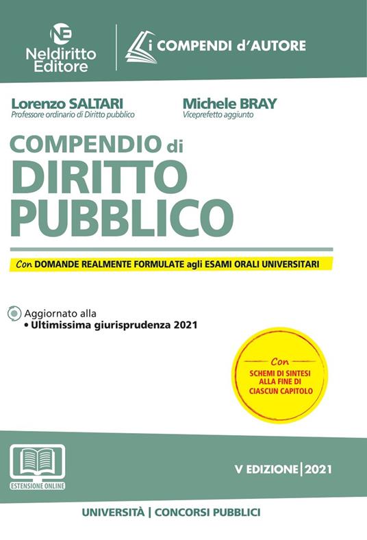 Compendio di diritto pubblico. Nuova ediz. - Michele Bray,Lorenzo Saltari - copertina