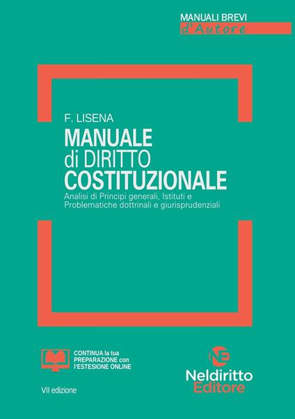 Manuale di diritto costituzionale. Nuova ediz. - Floriana Lisena - copertina