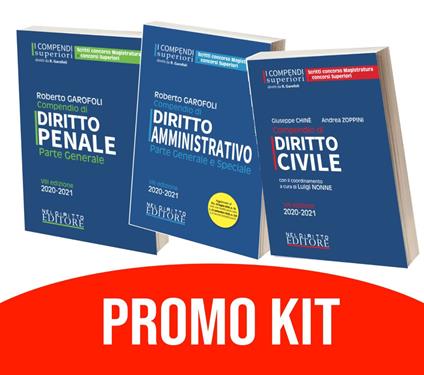 Kit manuali superiori: Diritto civile-Diritto penale-Diritto amministrativo. Nuova ediz. - Giuseppe Chiné,Andrea Zoppini - copertina