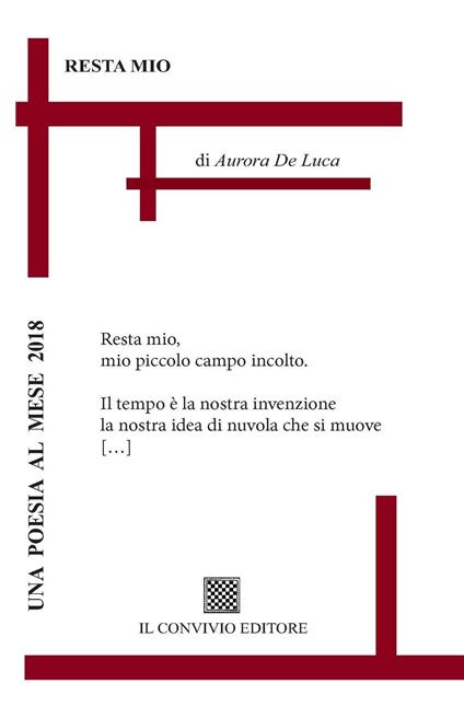 Resta mio - Aurora De Luca - copertina