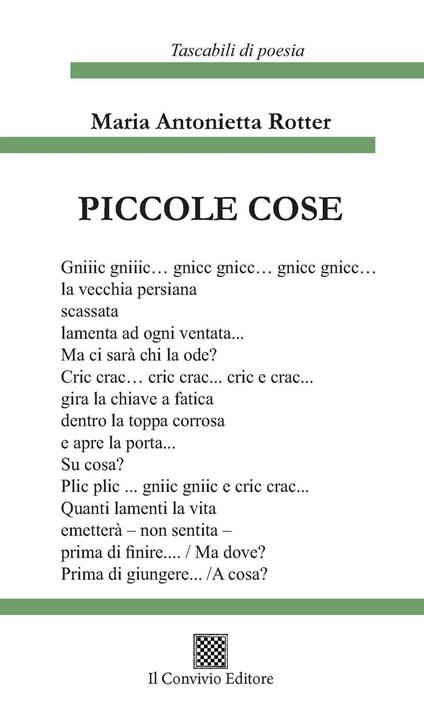 Piccole cose - Maria Antonietta Rotter - copertina