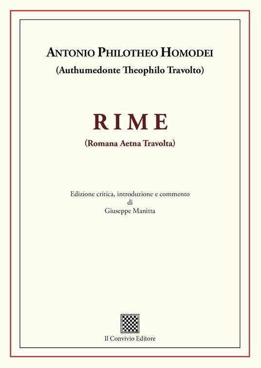 RIME (Romana Aetna Travolta) - Antonio Filoteo Omodei - copertina