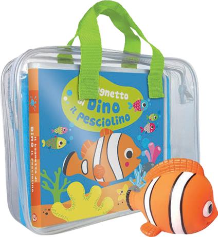 Il bagnetto di Dino il pesciolino. Impermealibri. Ediz. a colori. Con pupazzetto - Sigrid Martínez - copertina