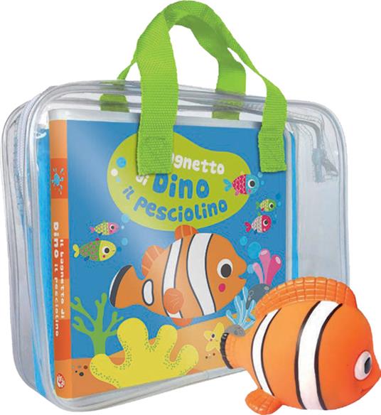 Il bagnetto di Dino il pesciolino. Impermealibri. Ediz. a colori. Con pupazzetto - Sigrid Martínez - copertina