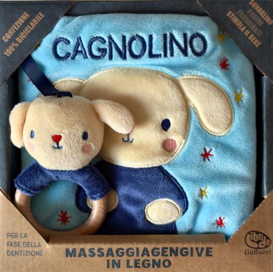 Cagnolino. Libri di stoffa con massaggiagengive in legno. Ediz. a colori. Con gadget - copertina