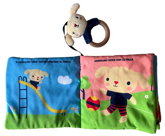 Cagnolino. Libri di stoffa con massaggiagengive in legno. Ediz. a colori. Con gadget - 4