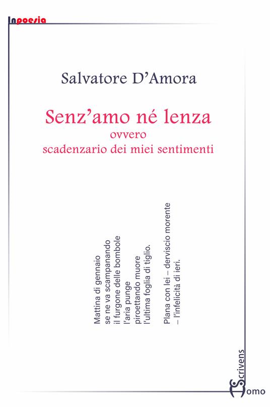 Senz'amo né lenza, ovvero scadenzario dei miei sentimenti - Salvatore D'Amora - copertina