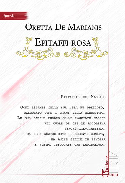 Epitaffi rosa - Oretta De Marianis - copertina